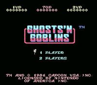 une photo d'Ã©cran de Ghosts n Goblins sur Nintendo Nes